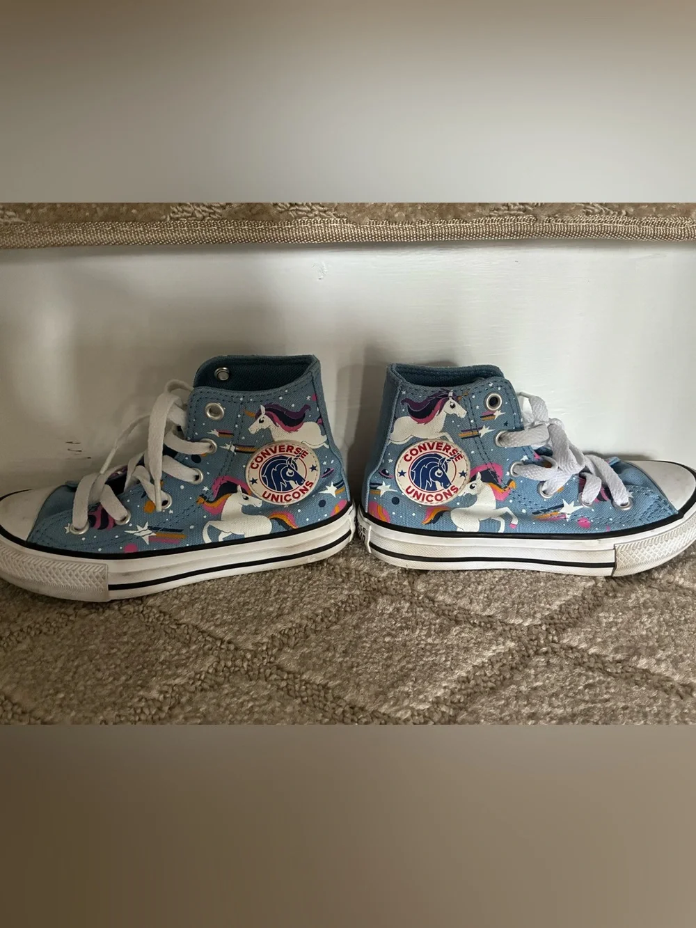 Converse Kids Light Blue Unicorn High-Tops